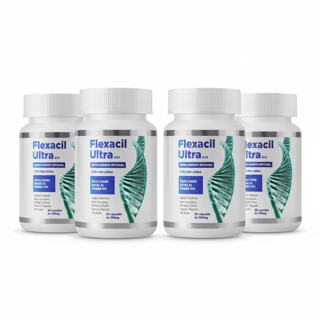 4 Unidades - Flexacil Plus Original - 500 mg x Capsula - 30 Cápsulas